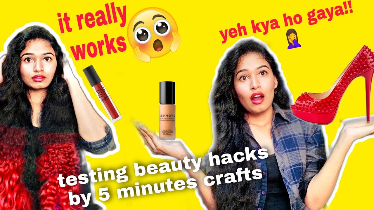 testing viral beauty hacks by 5minutes crafts/it works 😳🙆