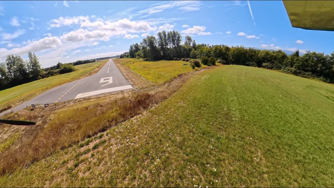 Landing Cessna 172 at Sequim Valley Airport (w28)
