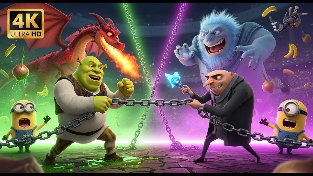 SHREK vs GRU: Ogre Unlocks Rage Mode! ⚔ The Meme War