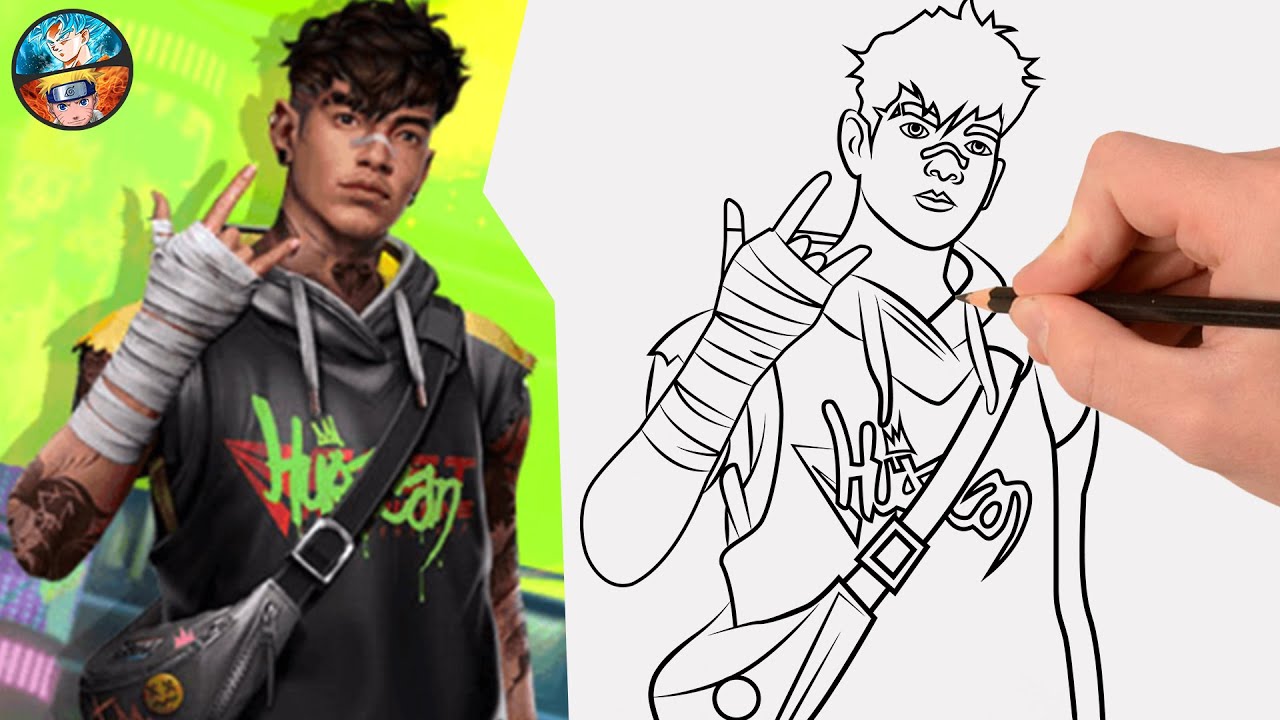 COMO DIBUJAR A SHIROU DE FREE FIRE SKIN NUEVA