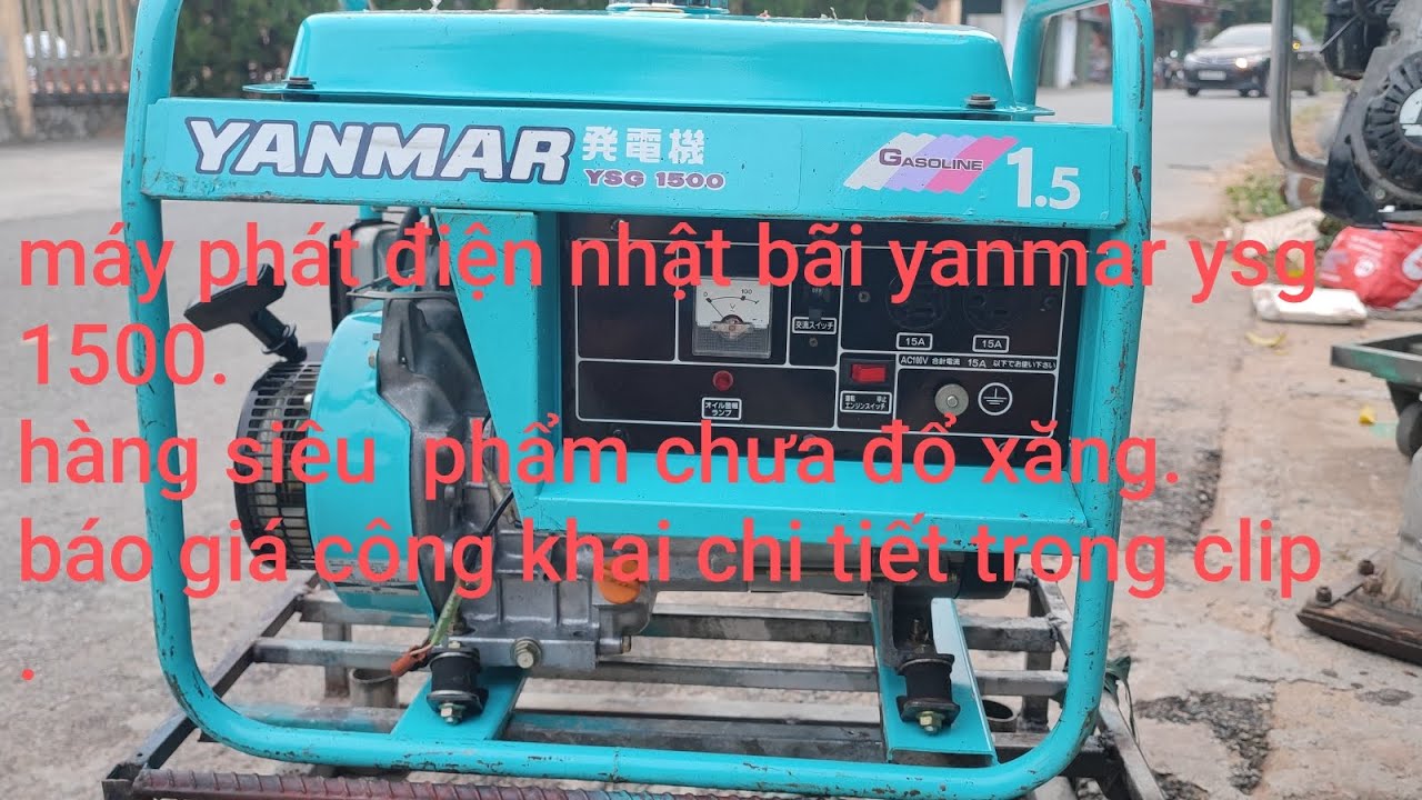 máy phát điện nhật bãi yanmar 1500.nổ êm tải khỏe. hàng chưa đổ xăng. 0982203304