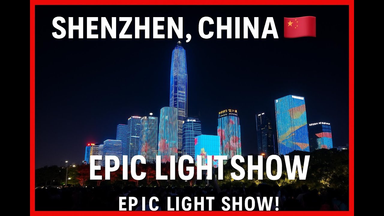 Shenzhen Light Show 2025 🇨🇳 | Epic Civic Center City Lights (Fri & Sat Nights)