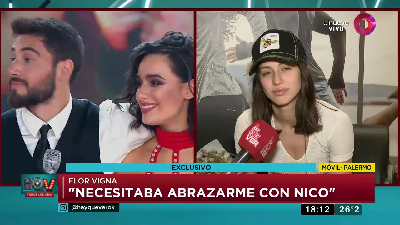 Flor Vigna: 'Me angustió ir a la final con Nico'