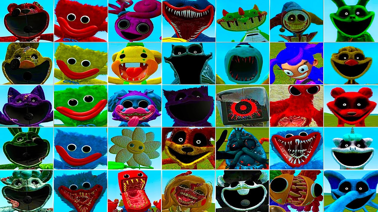 Poppy Playtime Chapter 1,2,3,4,5 All Jumpscares GMOD (Showcase)