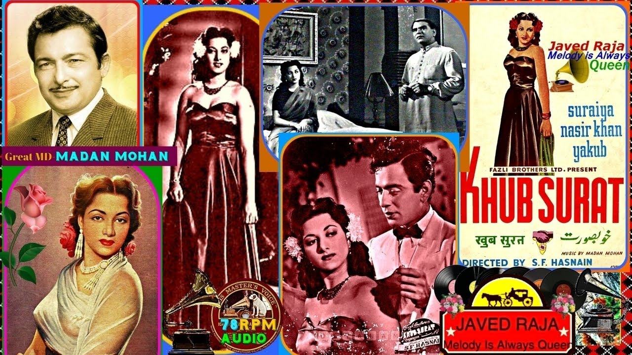 SURAIYA-(3 Gems)-Film-KHOOBSURAT-{1952}-Yeh Chand Sitare Kya Jane.(2-Ho Ji Zara Zara.(3-Ae Chand Ab-