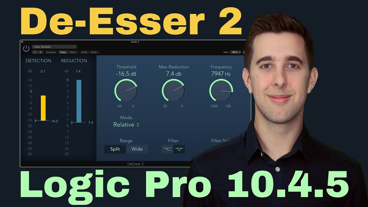 Как использовать плагин De-Esser 2 в Logic Pro X | Обновление Logic Pro 10.4.5