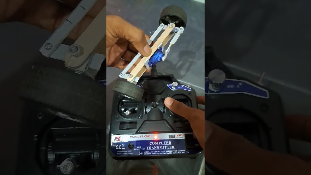 How to make rc car front steering system #rccar #diy #shorts