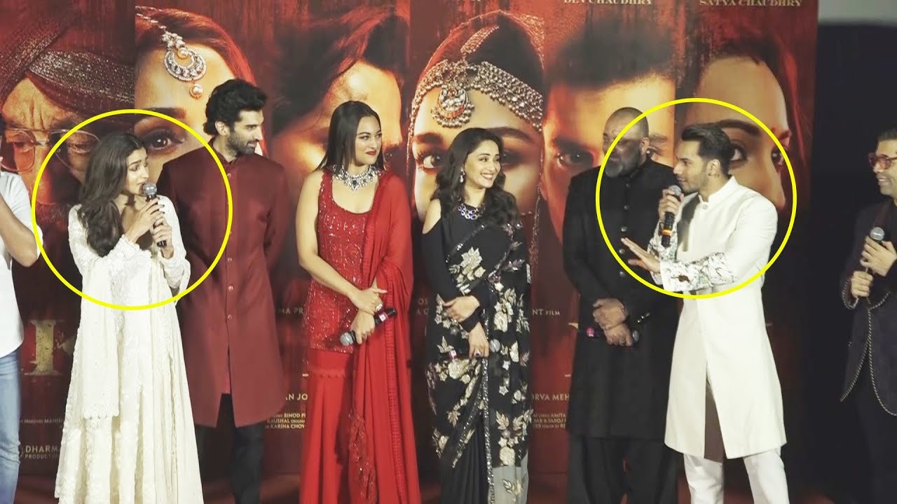 Varun Dhawan And Alia Bhatt FIGHTS On Stage  😂 At Kalank Teaser Launch