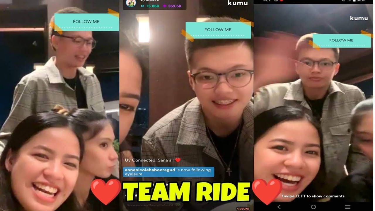 [TEAM RIDE❤] PART4! DEANNA WONG , EYA LAURE , RIA MENESES & IVY LACSINA KUMU LIVE UPDATE KULITAN