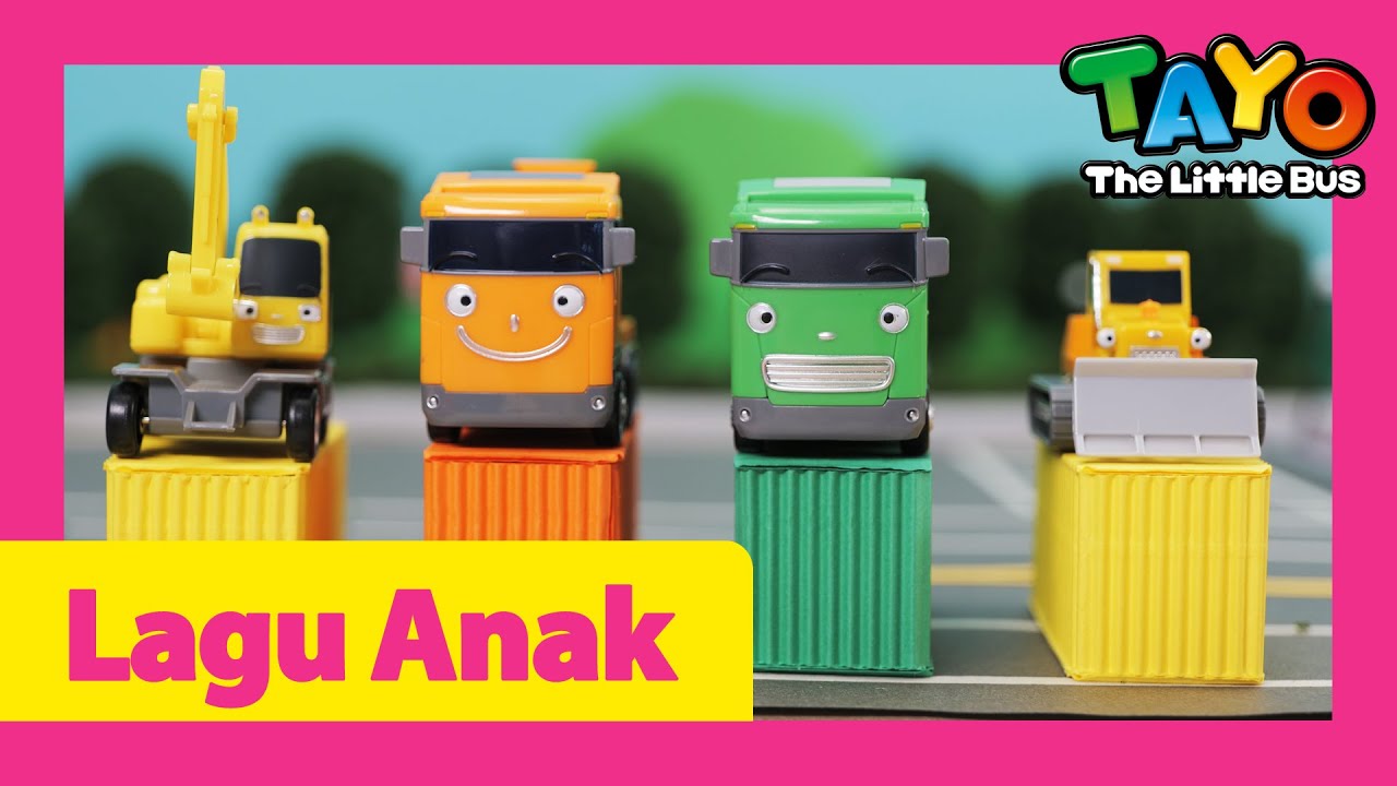 Tayo Lagu Mainan Mobil l Alat-Alat Berat yang Kuat l Lagu untuk anak-anak l Tayo Sing Along