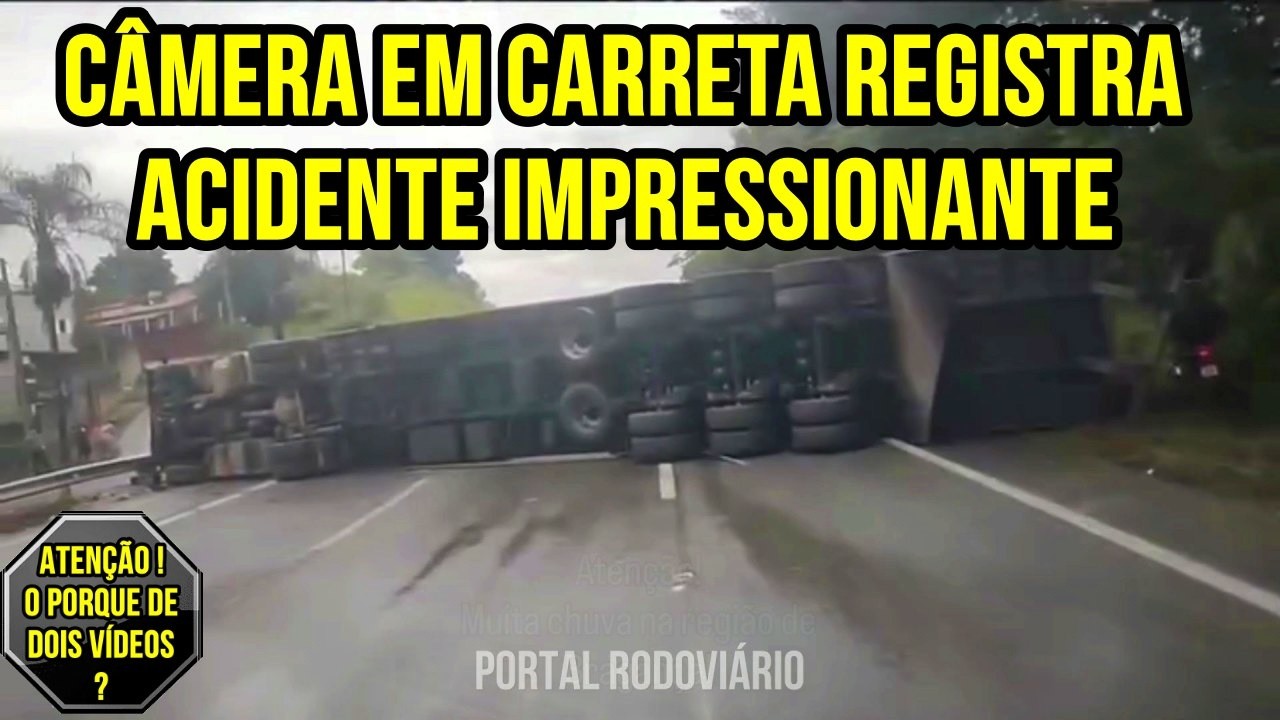 C&acirc;mera em carreta registra acidente impressionante envolvendo caminh&atilde;o na BR 040