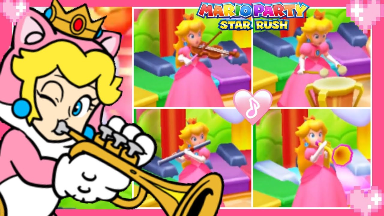 💗 Mario Party Star Rush - Rhythm Recital (All Songs) Peach Gameplay 💗