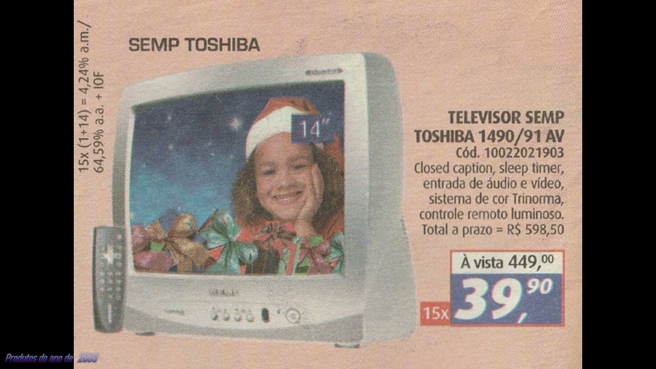 ( TVs 14 Polegadas de tubo) TVs do ano de 2003