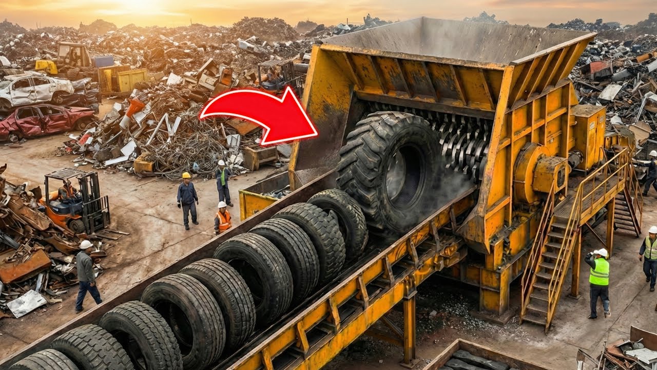 Inside the Recycling Factory: How Millions of Old Car Tires Are Recycled Into Rubber Mat