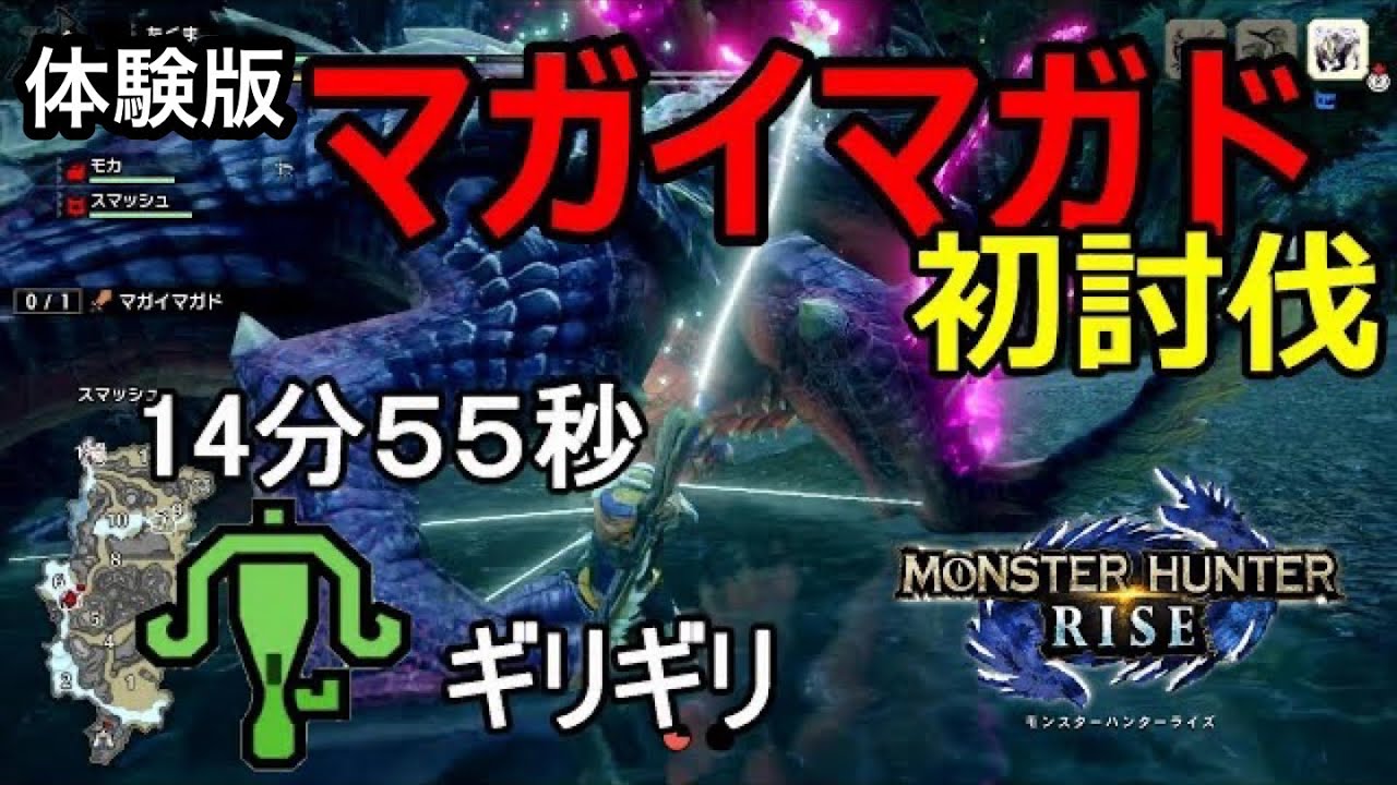 モンハンライズ　体験版マガイマガド　ライトボウガンでギリギリ初討伐