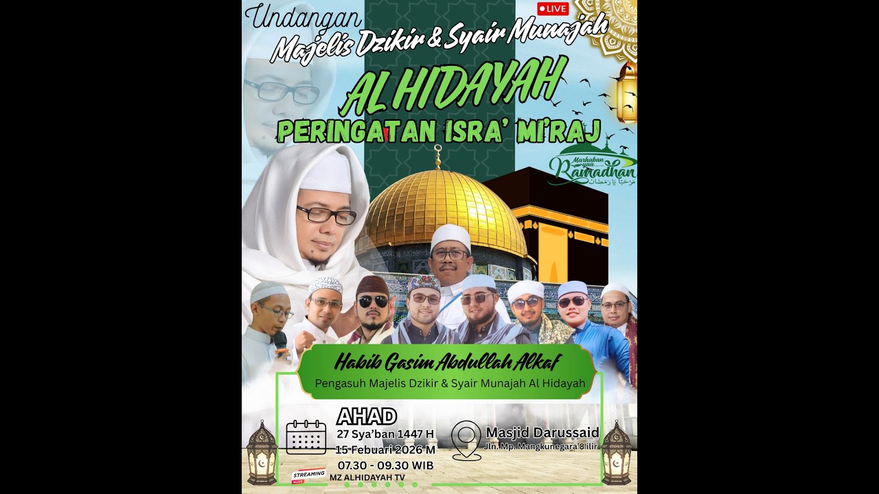 LIVE PEringatan Isra mi'raj dan Sambut Romadhon MZ AHIDAYAH Bertempat di Masjid Darussaid Palembang