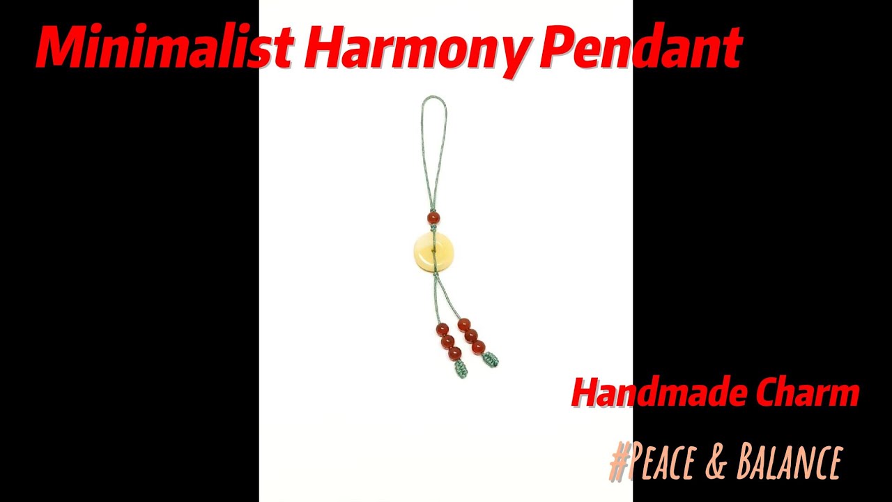 Minimalist Harmony Pendant | Handmade Charm for Peace & Balance