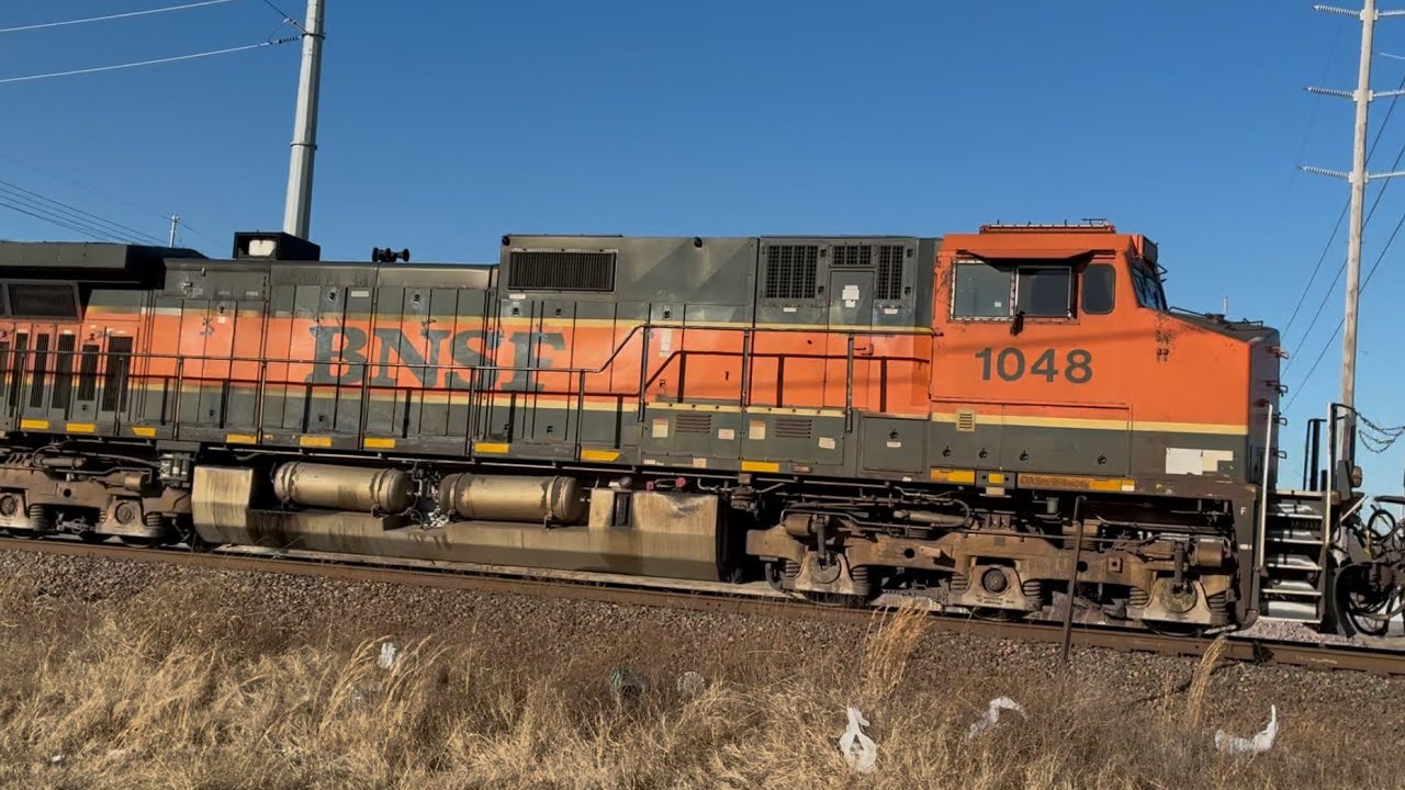 BNSF 1048 trails on Eastbound and Bound for KC 