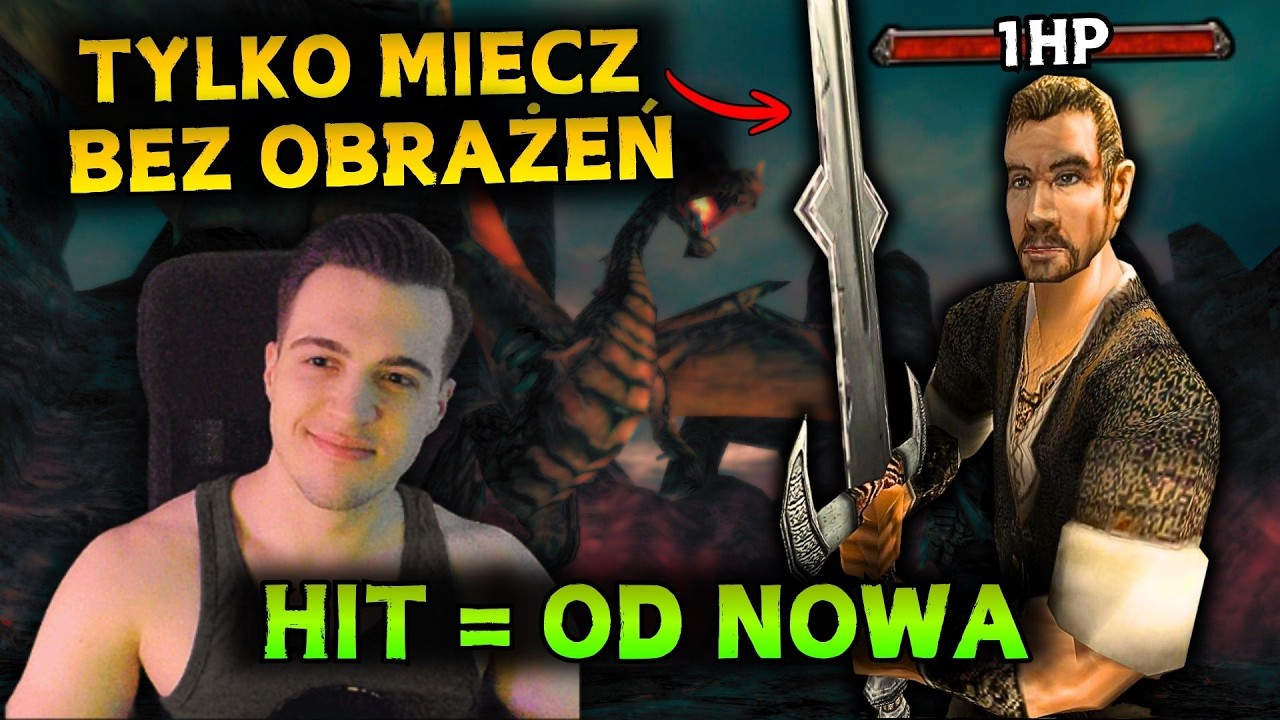 Gothic 2 - TYLKO MIECZ - HITLESS 🔴 NAJDŁUŻSZY CHALLENGE RUN W ROKU?