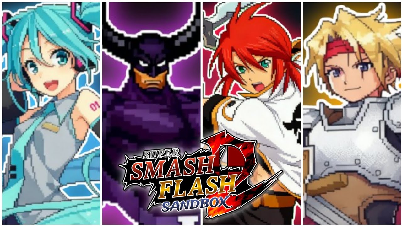 SUPER SMASH FLASH 2 SANDBOX | MODS: MIKU, BLACK SHADOW, CRESS Y LUKE