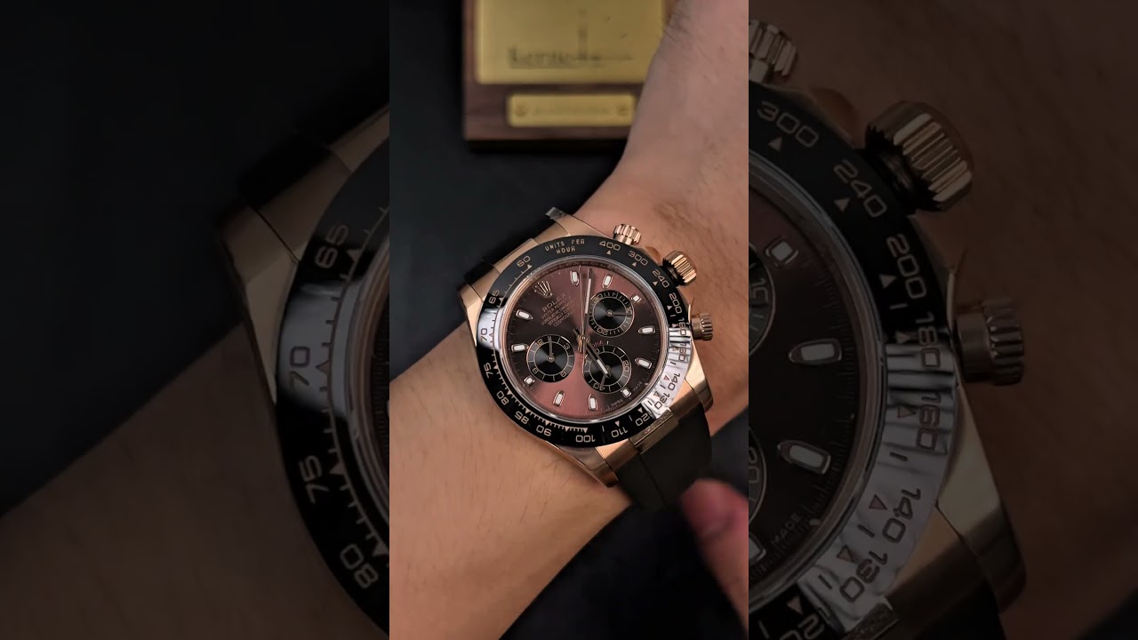 ROLEX DAYTONA 116515LN EVEROSE CERACHROM ORIGINAL CAL.4130 rolex daytona everose oysterflex
