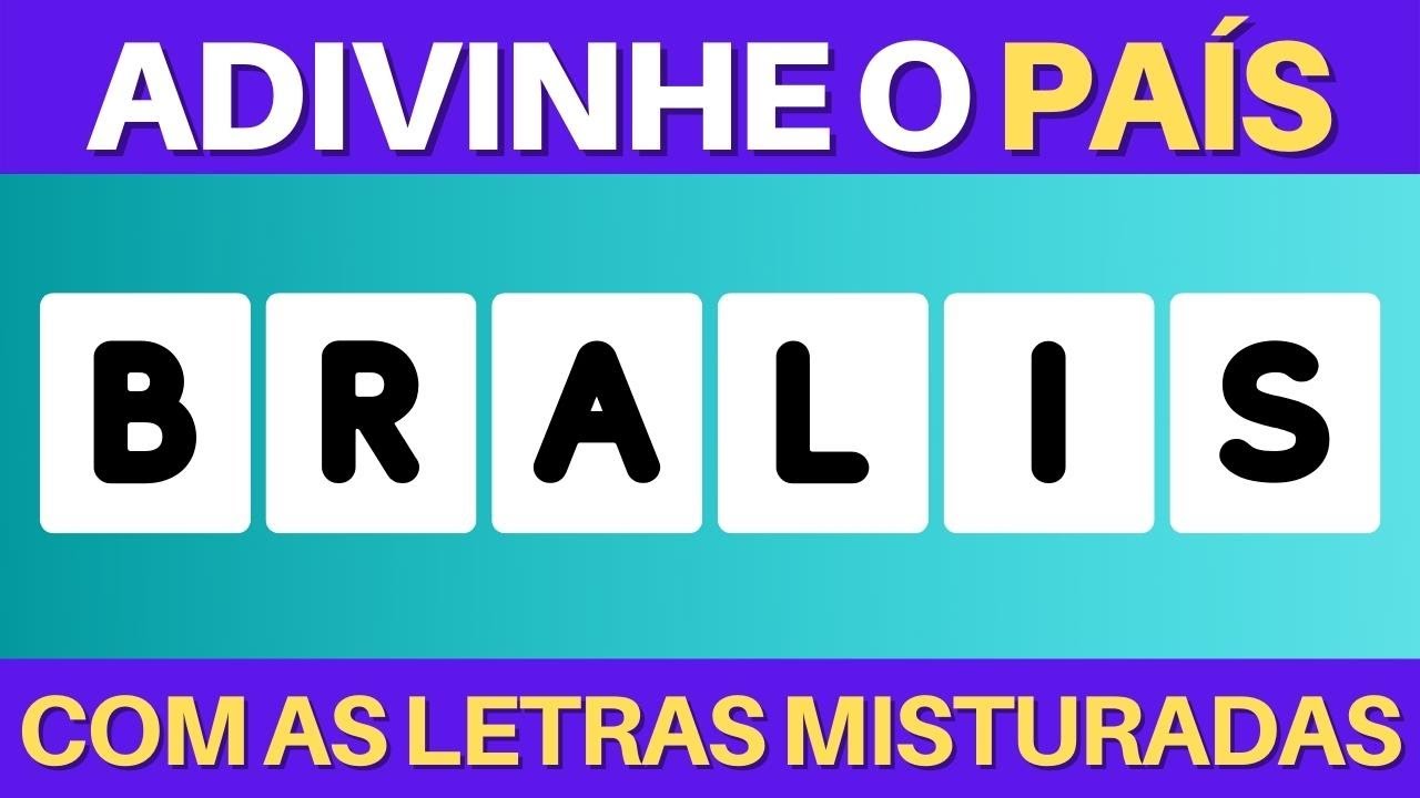 Adivinhe o PAÍS Com as Letras Misturadas | Quiz de Geografia - Nível Fácil