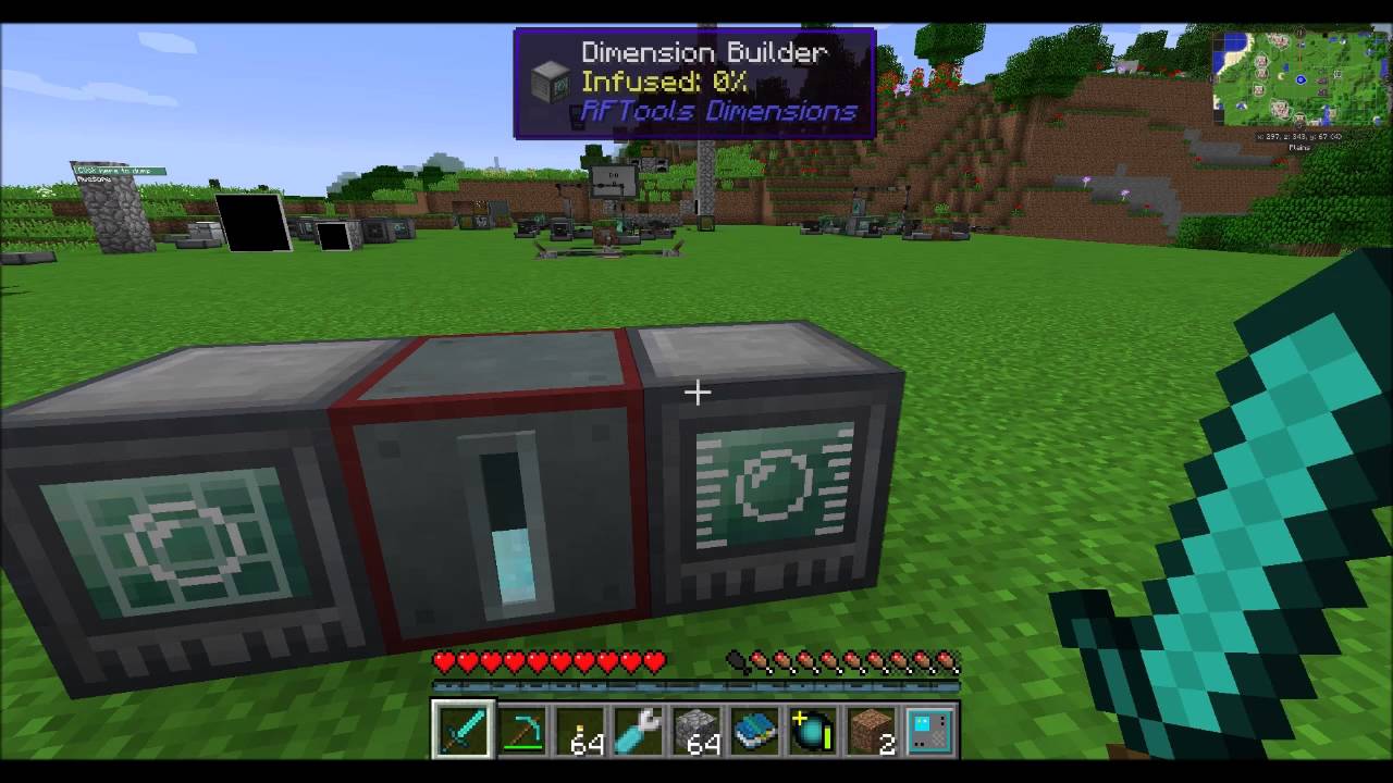 Мод Spotlight RFTools Dimensions Pt1