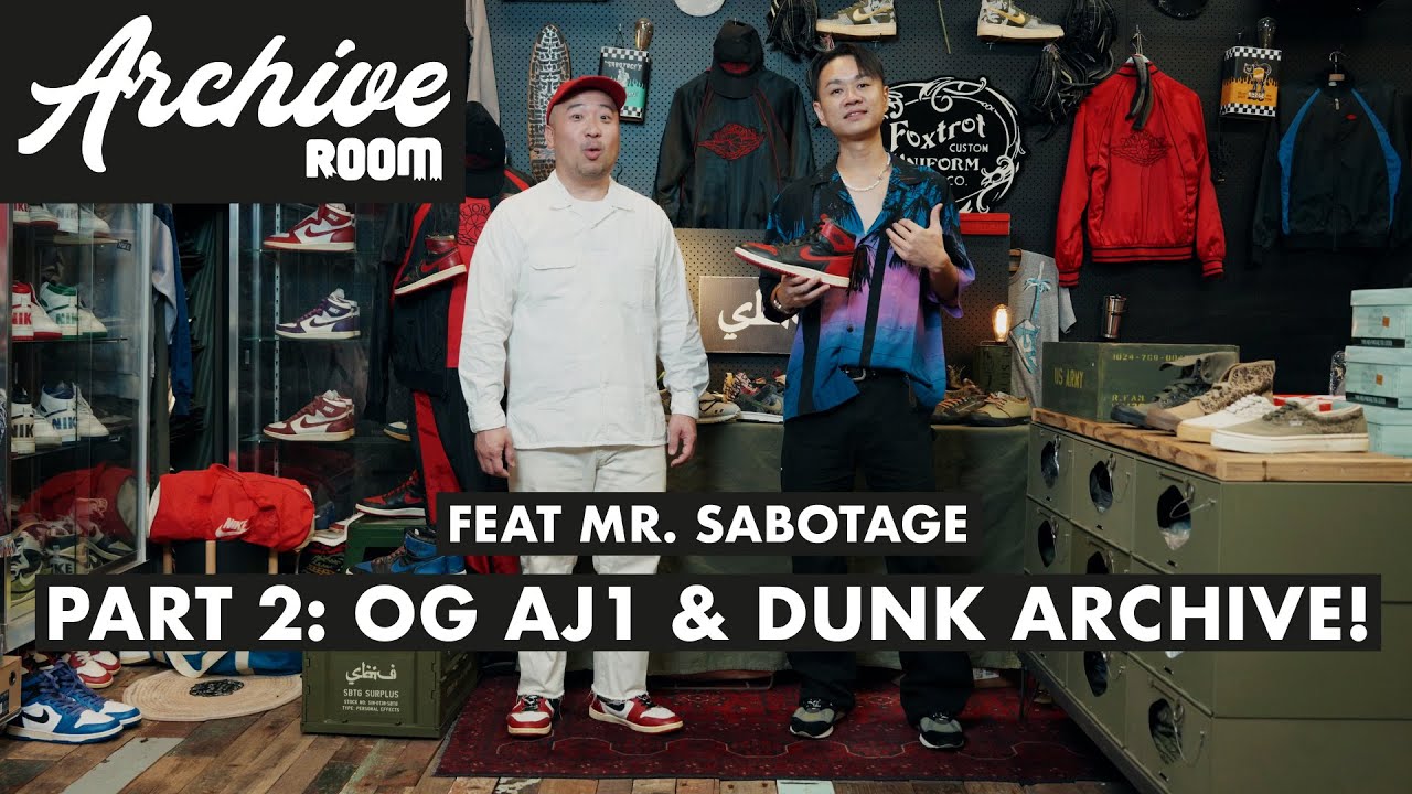 Mr. Sabotage’s Crazy Vintage Nike Dunk &  OG 1985 Jordan 1 Collection!