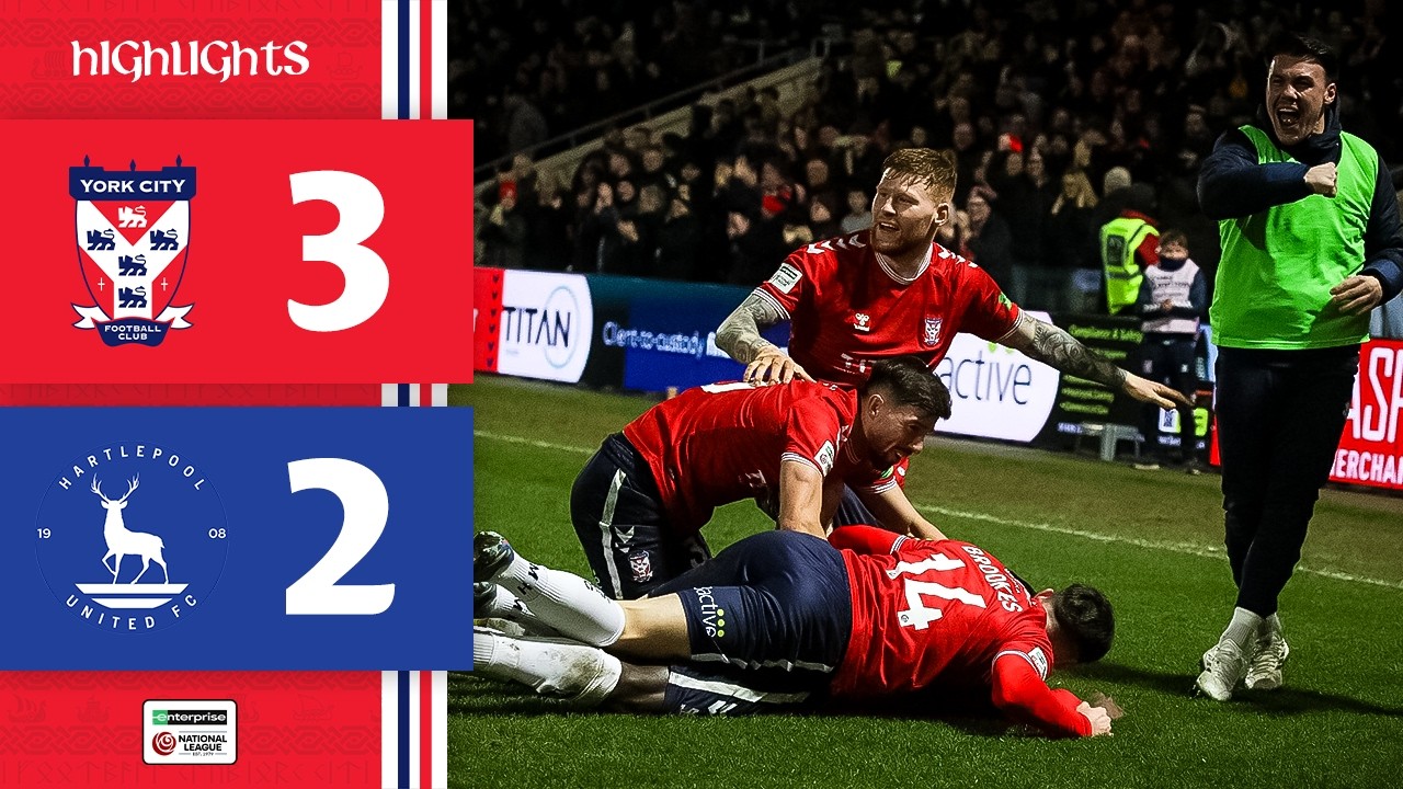 📺 Match Highlights | York City 3-2 Hartlepool United | 2025/26