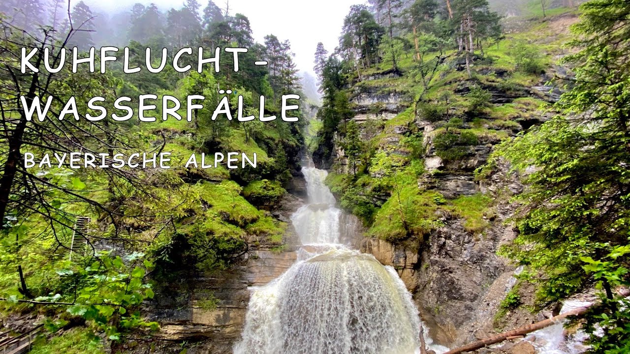 Kuhfluchtwasserfälle - Wandern in der Zugspitzregion - Bayern - 4K