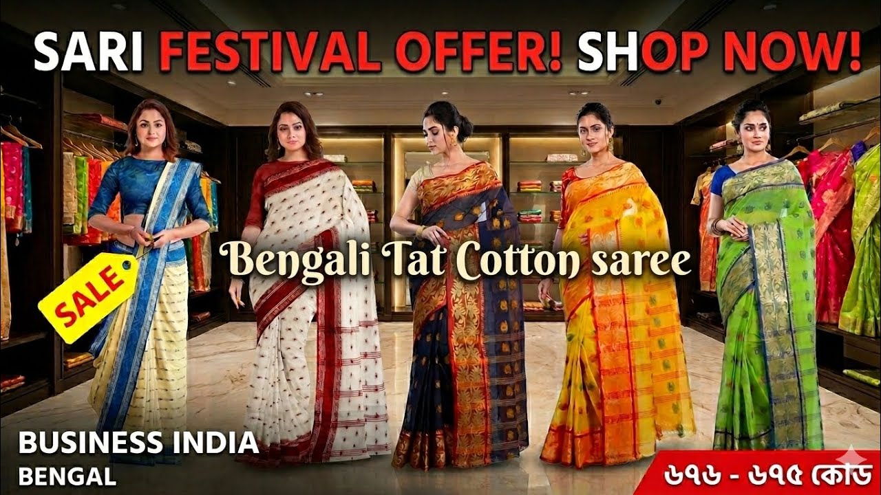 100% Cotton Saree 🔥 Biggest Saree Manufacturer - Bengal Cotton Saree Wholesaler 😱😱 #handloom #saree 