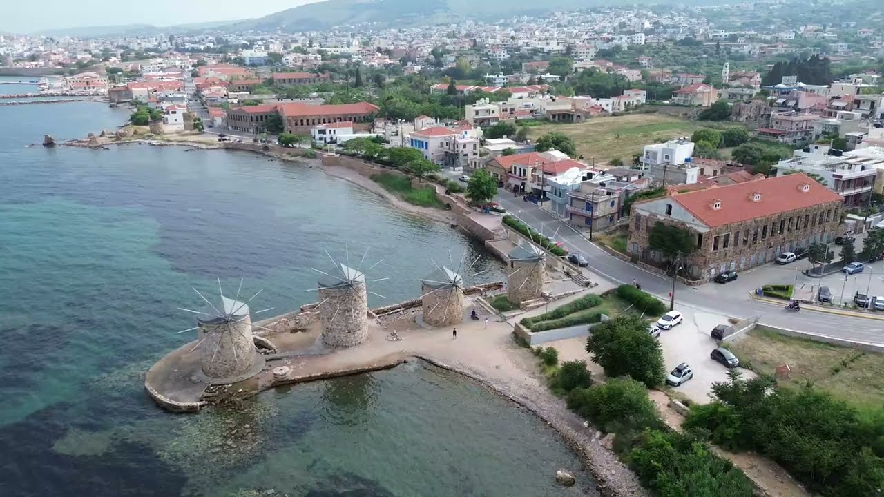 Chios Island aerial view 4K
