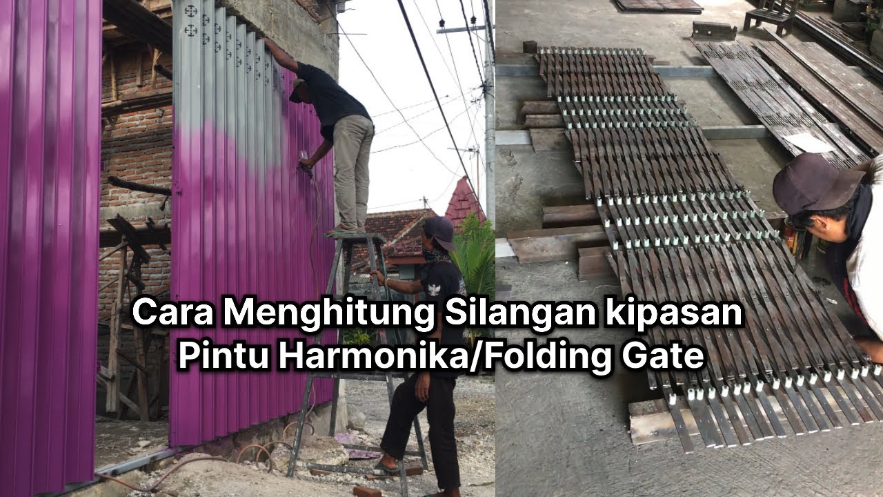 Rumus Membuat Pintu Harmonika - Menentukan Jumlah Silangan Kipasan