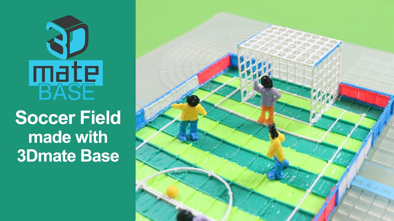 Soccer Filed made with 3Dmate BASE - 3D Pen Mat