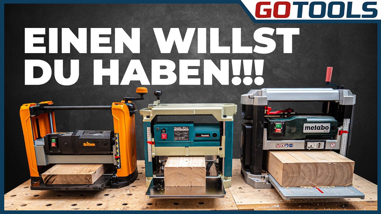 Die kleine Hobelkunde im Großen Dickenhobel-Test | Metabo vs Makita vs Triton | inkl. Verlosung