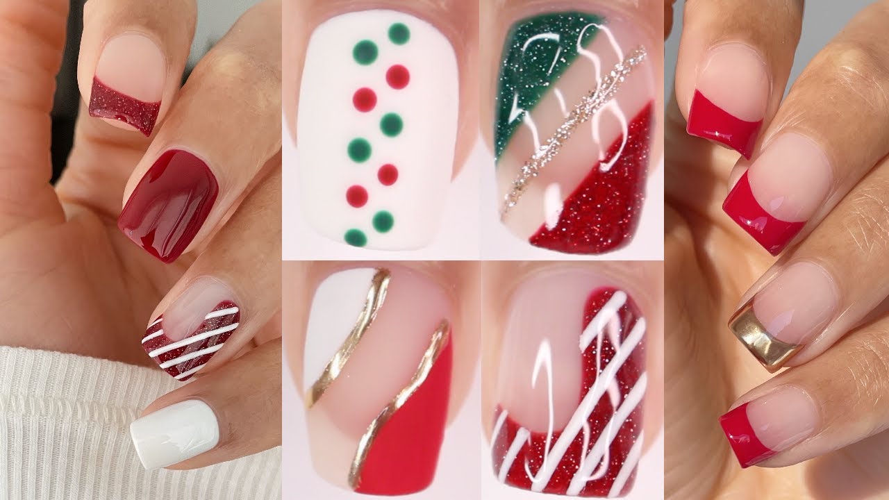 TRENDY CHRISTMAS NAIL DESIGNS  |  Christmas nail art compilation using gel nail polish at home