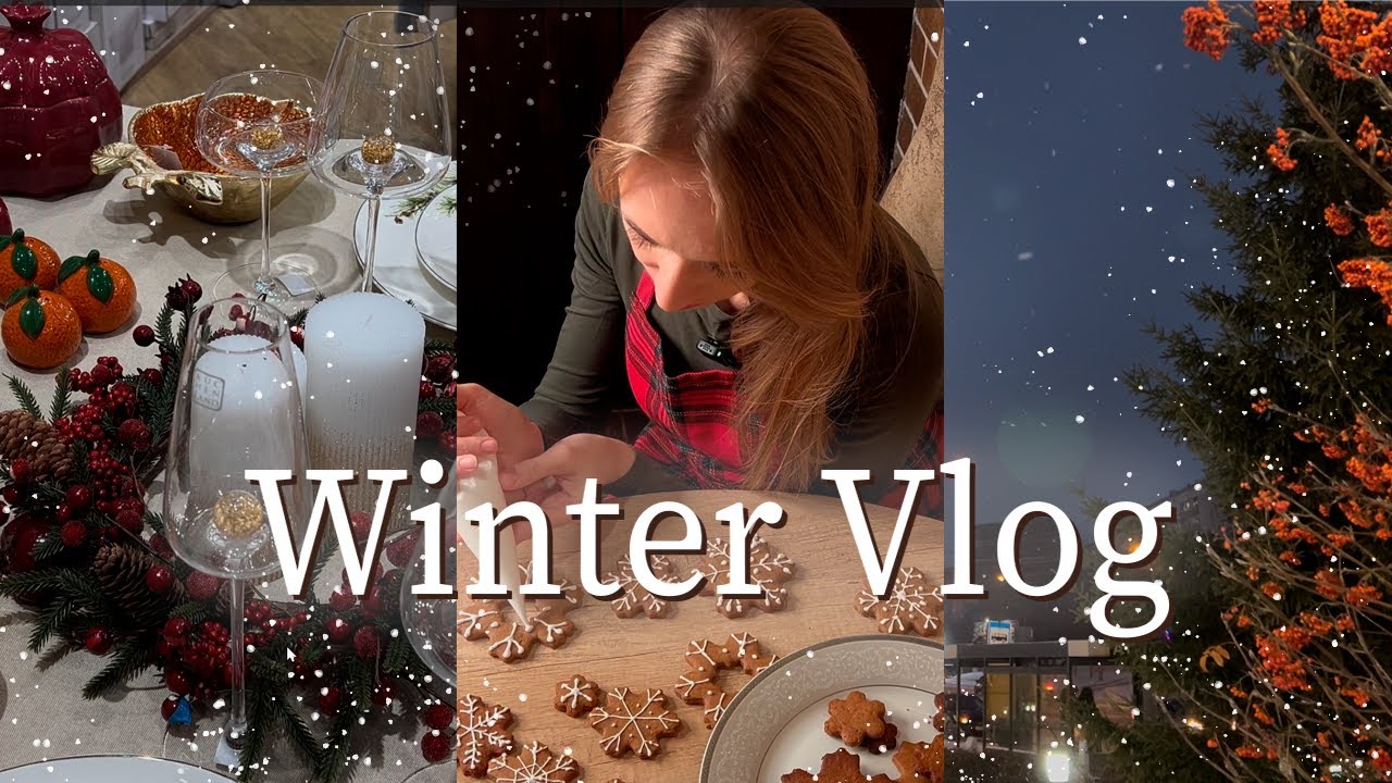 Winter VLOG: спокойное зимнее утро, покупки, рецепт новогоднего пряничного венка, медленная прогулка