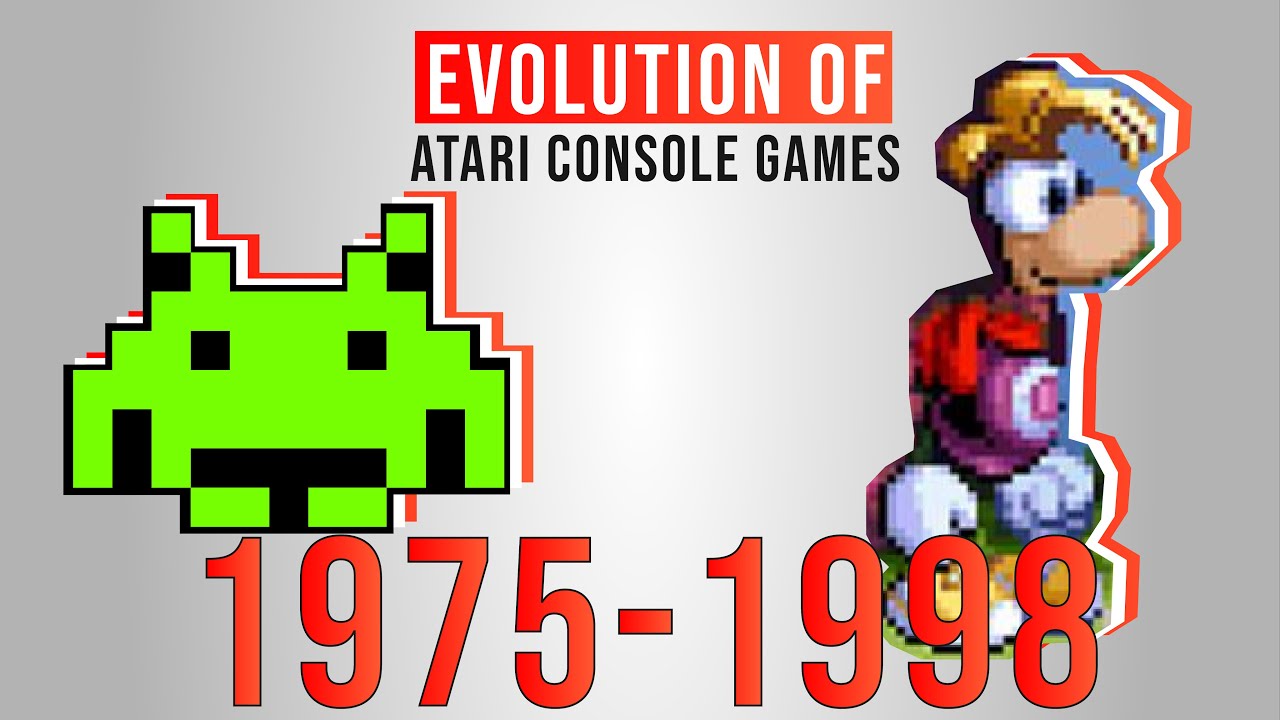 EVOLUTION of Atari Console Game Graphics and Gameplay  with Cover Art 1975-1998