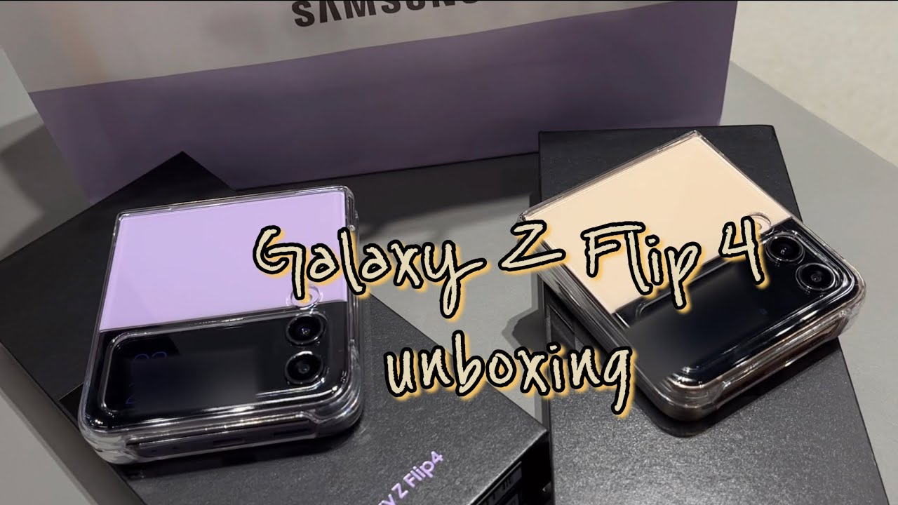 eng) 아이폰 유저의 갤럭시 Z Flip 4 언박싱 📱| Galaxy Z Flip 4 unboxing  #GalazyZFlip4 #Samsung #tech #unboxing