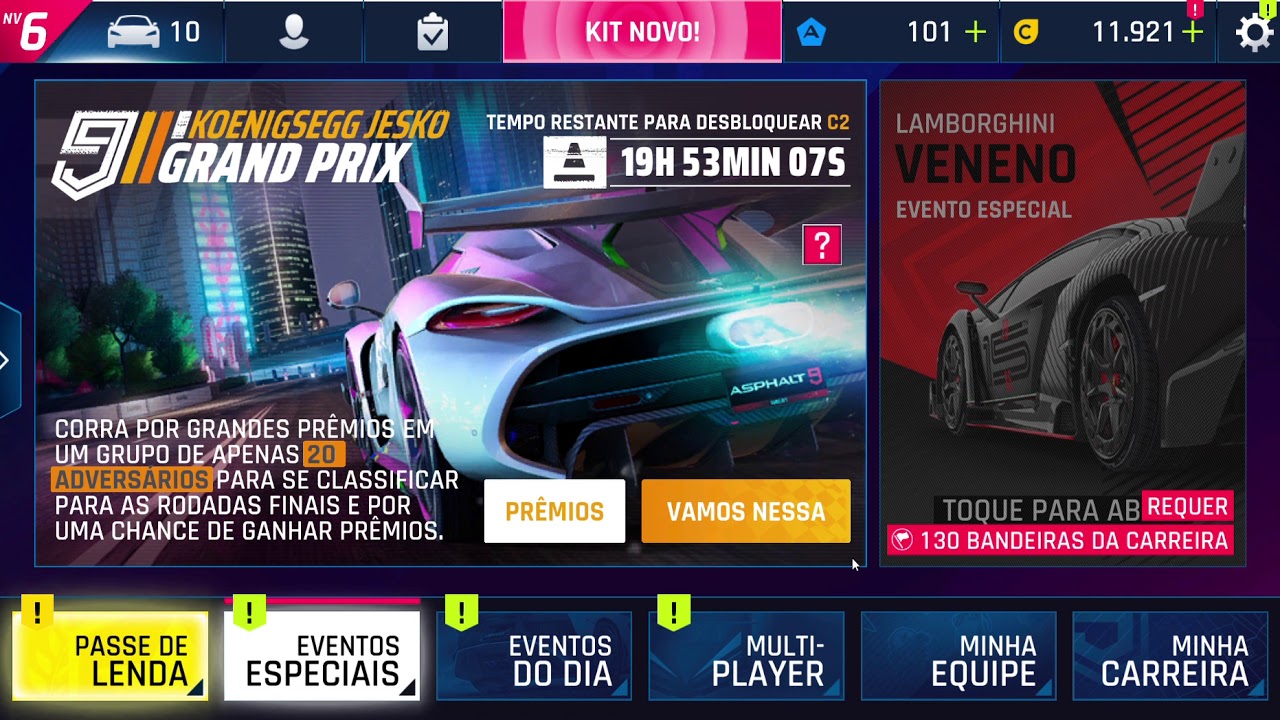 gameplay jogando Asphalt 9  Legends