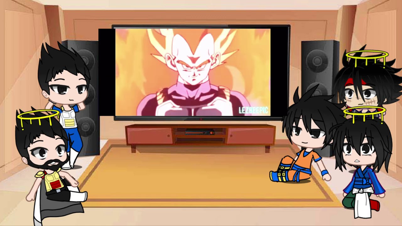 King Vegeta, Bardock, and Gine react to theirs sons