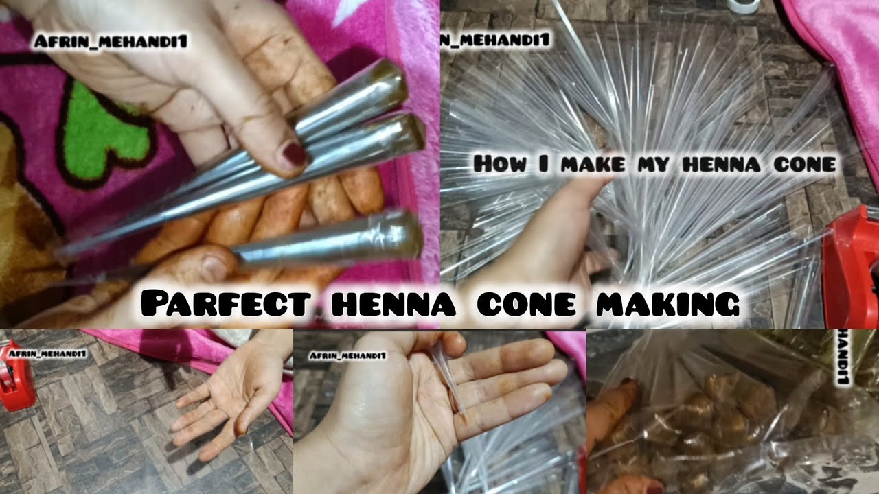How I make my henna cone🌿 parfect henna cone making 🤗