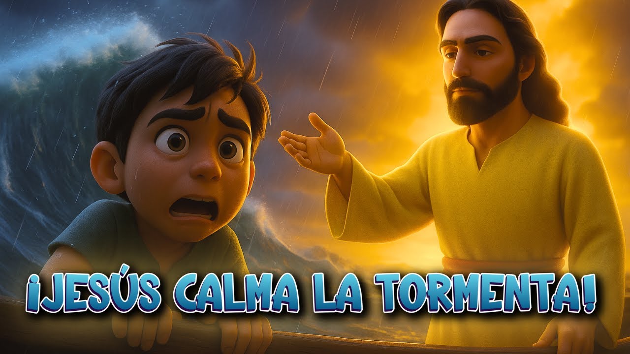 ¡Jesús Calma la Tormenta! – Canción Bíblica Animada sobre la Fe y la Paz (Marcos 4)