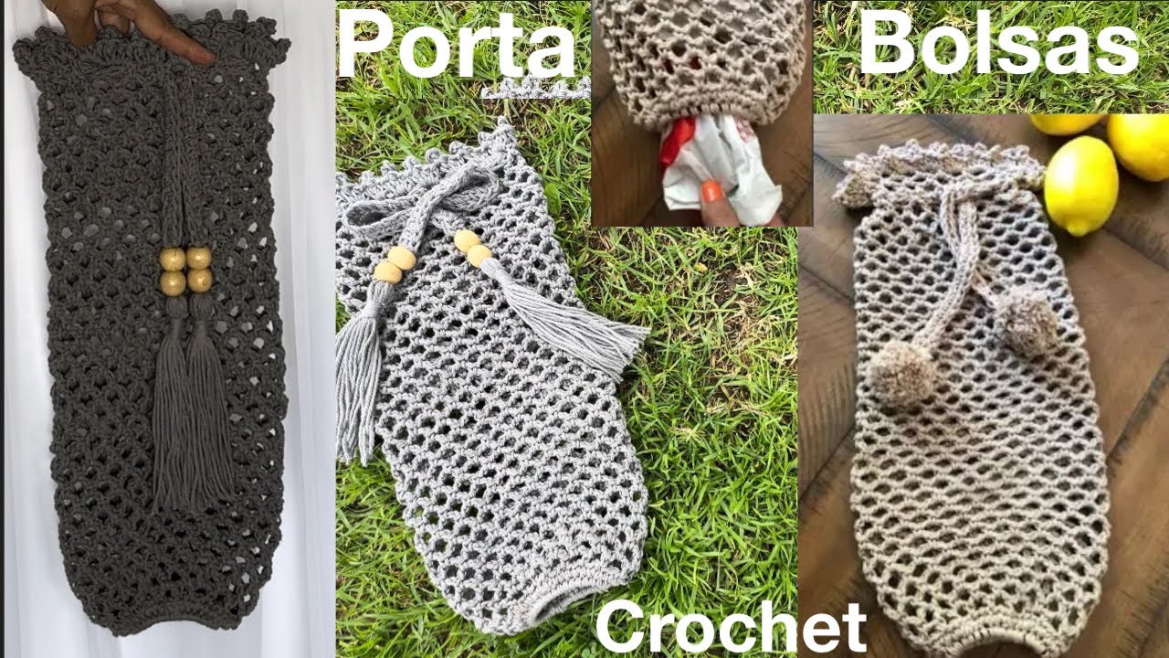 😱Porta Bolsas En Crochet *Paso a Paso* Easy Grocery Bag Holder 💓
