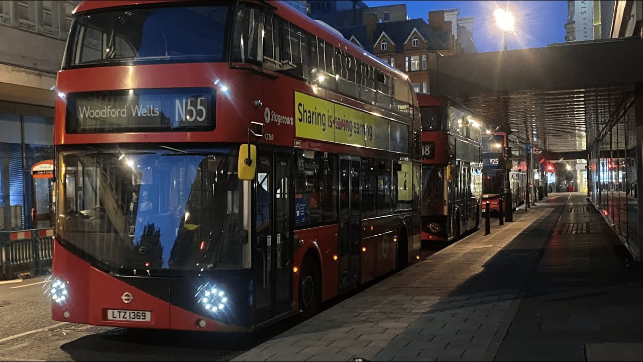 Full Route Visual | London Bus N55: Oxford Circus - Woodford Wells | LT369 (LTZ1369)