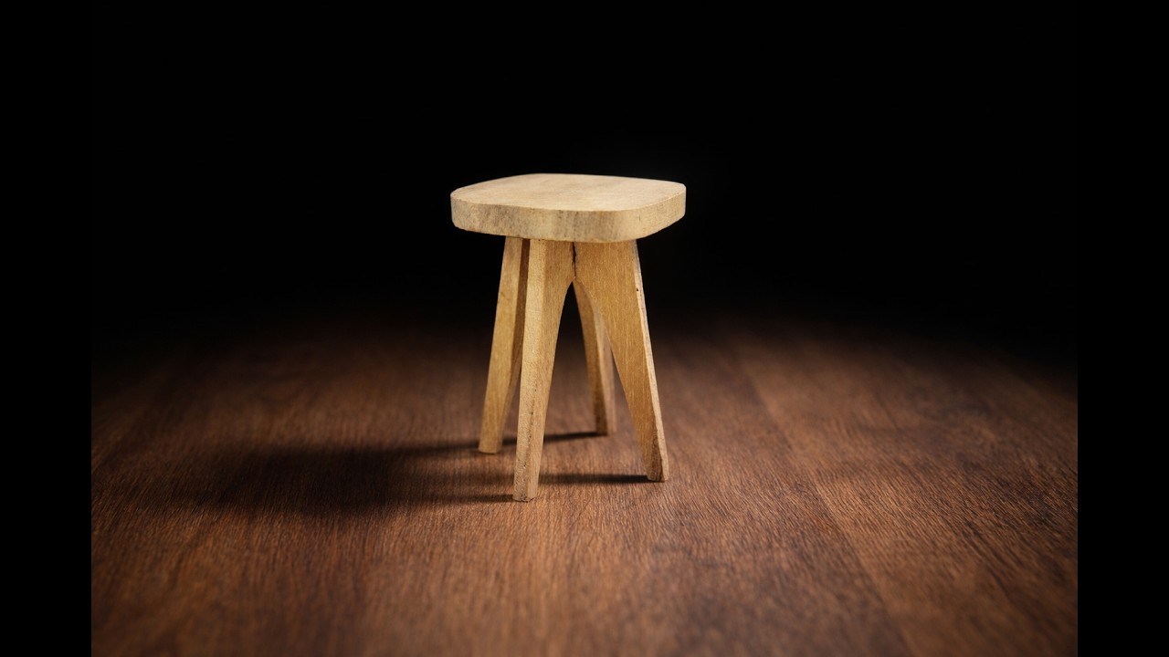 Diy simple wooden mini stool | wooden miniature