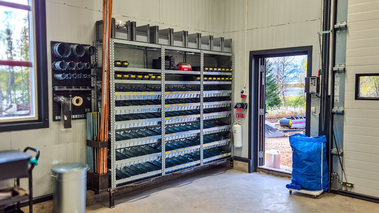 Building a Bolt Storage Shelf and Electrical Cable Drilled Under Creek