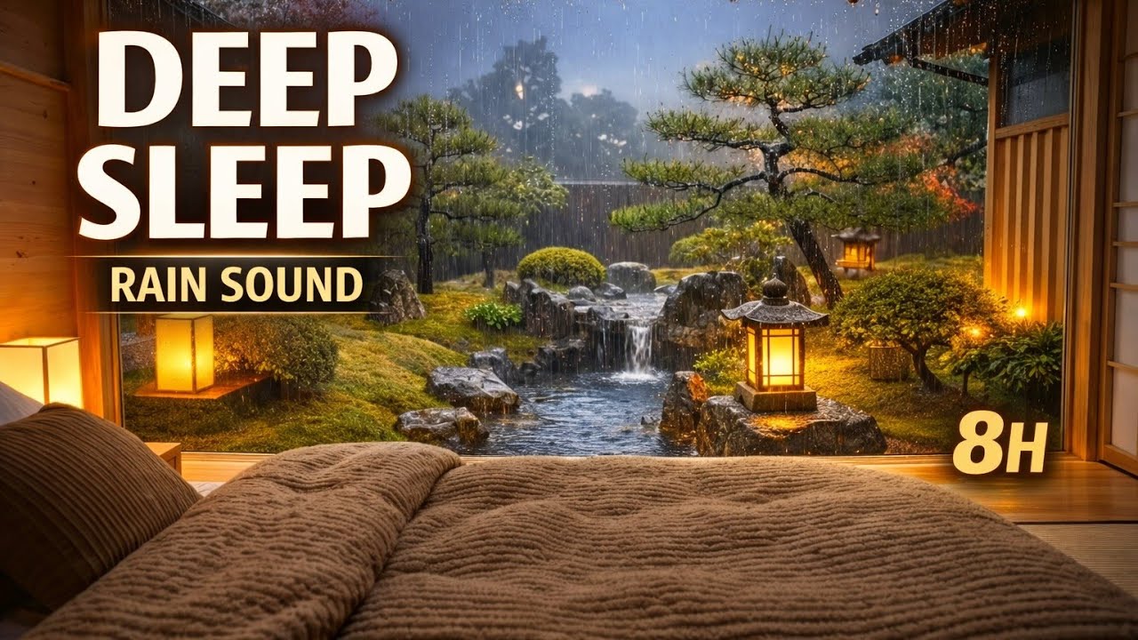 Cozy Night Rain Ambience in the City | AI Rain Sounds (No Music)