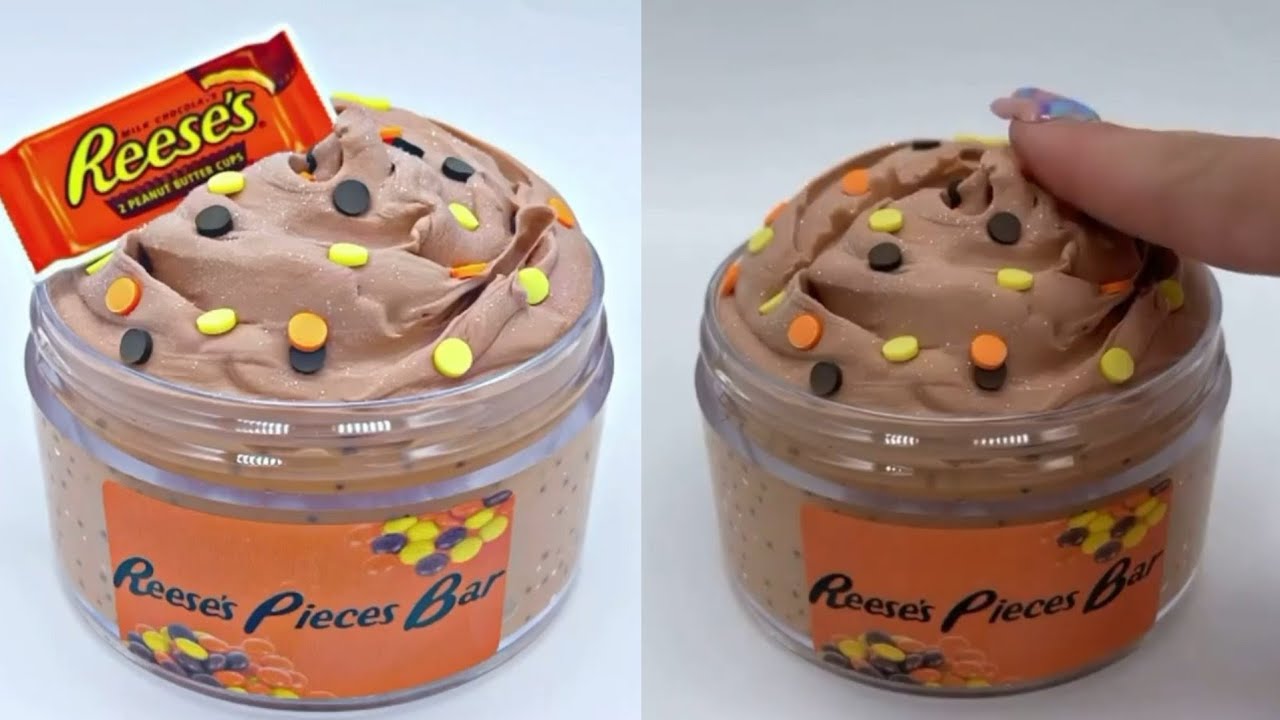 reese's pieces Bar recipe slime | perfect slime