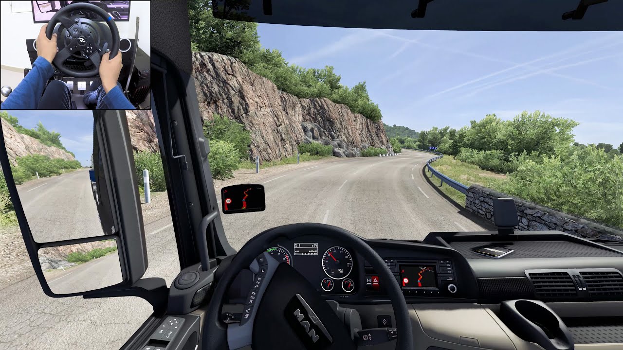 47-tonne transformer delivery - MAN TGX Euro 6 - Euro Truck Simulator 2 | Thrustmaster T300RS